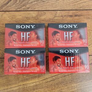 Sony HF 90 Min Normal Bias High Fidelity Blank Audio Cassette Tape 4 Pack NEW